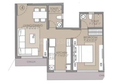 1 BHK Layout